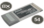 D-Link DWL-G650+ 54Mbps 802.11g Wireless LAN PCMCIA Network Adapter
